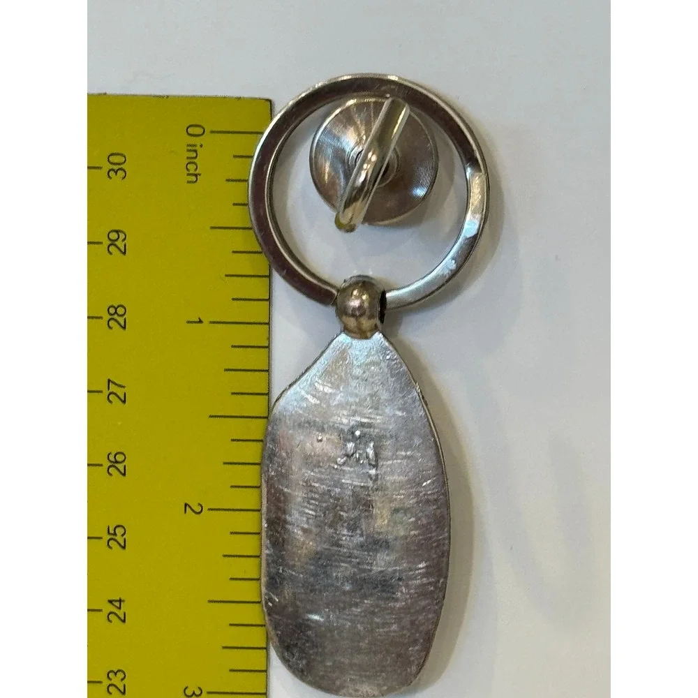 Our Lady of Guadalupe Religious Keychain Silver Tone Yellow Holographic Image